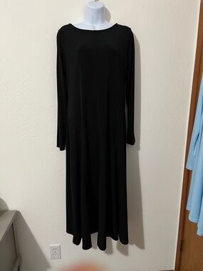 Karen Kane Classic Long Sleeve Black Maxi Dress - Made in the USA